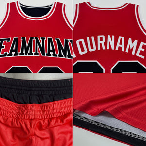 Custom Reversible Black Sky Blue-White Double Side Sublimation Basketball Suit Jersey