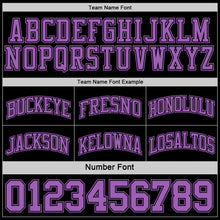 Load image into Gallery viewer, Custom Reversible Black Medium Purple Double Side Sublimation Basketball Suit Jersey
