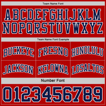 Load image into Gallery viewer, Custom Navy Red-White Reversible Double Side Sublimation Basketball Suit Jersey
