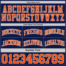 Load image into Gallery viewer, Custom Navy Orange-White Reversible Double Side Sublimation Basketball Suit Jersey
