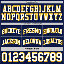 Load image into Gallery viewer, Custom Navy White-Gold Reversible Double Side Sublimation Basketball Suit Jersey
