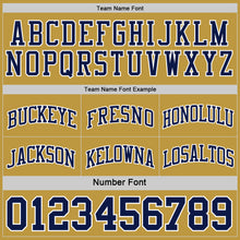 Load image into Gallery viewer, Custom Navy Old Gold-White Reversible Double Side Sublimation Basketball Suit Jersey
