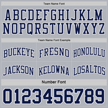 Load image into Gallery viewer, Custom Navy White-Gray Reversible Double Side Sublimation Basketball Suit Jersey
