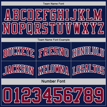 Load image into Gallery viewer, Custom Navy Maroon-White Reversible Double Side Sublimation Basketball Suit Jersey
