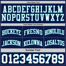 Load image into Gallery viewer, Custom Navy White-Teal Reversible Double Side Sublimation Basketball Suit Jersey
