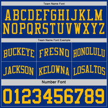 Load image into Gallery viewer, Custom Royal Gold-White Reversible Double Side Sublimation Basketball Suit Jersey
