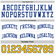 Load image into Gallery viewer, Custom Royal Gold-White Reversible Double Side Basketball Jersey
