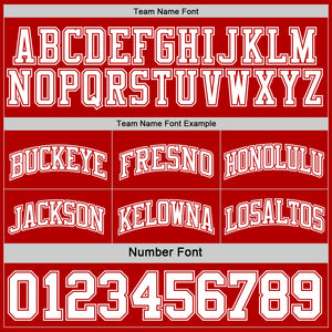 Custom Red White Reversible Double Side Sublimation Basketball Suit Jersey