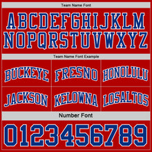 Load image into Gallery viewer, Custom Red Royal-White Reversible Double Side Sublimation Basketball Suit Jersey
