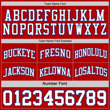 Load image into Gallery viewer, Custom Red White-Royal Reversible Double Side Sublimation Basketball Suit Jersey

