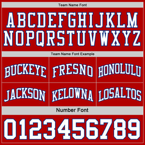 Custom Red White-Royal Reversible Double Side Sublimation Basketball Suit Jersey