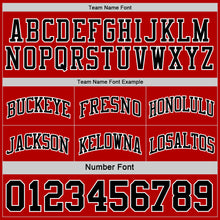 Load image into Gallery viewer, Custom Red Black-White Reversible Double Side Sublimation Basketball Suit Jersey

