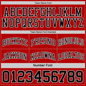 Custom Red Black-White Reversible Double Side Sublimation Basketball Suit Jersey