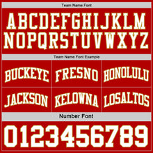 Load image into Gallery viewer, Custom Red White-Old Gold Reversible Double Side Sublimation Basketball Suit Jersey
