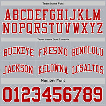 Load image into Gallery viewer, Custom Red White-Gray Reversible Double Side Sublimation Basketball Suit Jersey
