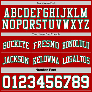 Custom Red White-Kelly Green Reversible Double Side Sublimation Basketball Suit Jersey