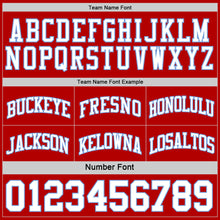 Load image into Gallery viewer, Custom Red White-Light Blue Reversible Double Side Sublimation Basketball Suit Jersey
