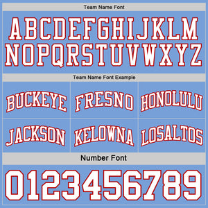 Custom Red White-Light Blue Reversible Double Side Sublimation Basketball Suit Jersey