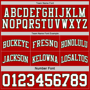 Custom Red White-Green Reversible Double Side Sublimation Basketball Suit Jersey