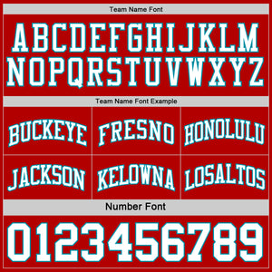Custom Red White-Teal Reversible Double Side Sublimation Basketball Suit Jersey