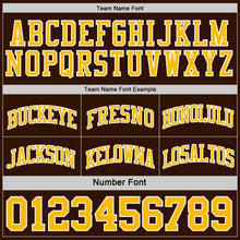 Load image into Gallery viewer, Custom Brown Gold-White Reversible Double Side Sublimation Basketball Suit Jersey
