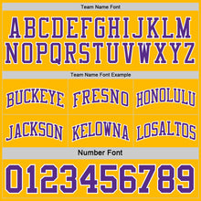 Load image into Gallery viewer, Custom Purple Gold-White Reversible Double Side Sublimation Basketball Suit Jersey
