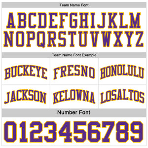 Custom Purple White-Gold Reversible Double Side Sublimation Basketball Suit Jersey