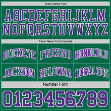 Load image into Gallery viewer, Custom Purple Kelly Green-White Reversible Double Side Sublimation Basketball Suit Jersey
