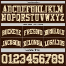 Load image into Gallery viewer, Custom Reversible Brown Cream Double Side Sublimation Basketball Suit Jersey
