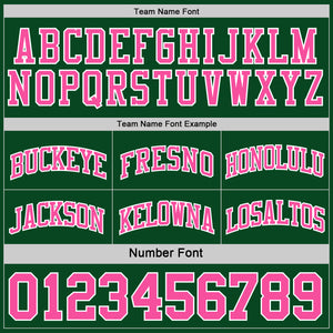 Custom Reversible Green Pink-White Double Side Sublimation Basketball Suit Jersey