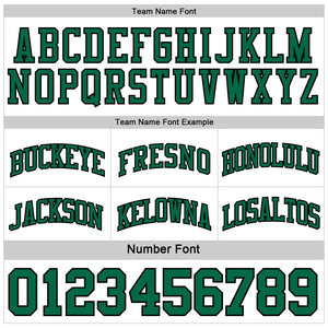 Custom Reversible Kelly Green Black-White Double Side Sublimation Basketball Suit Jersey