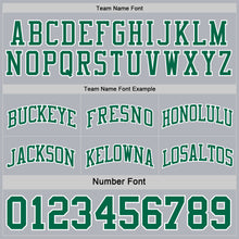 Load image into Gallery viewer, Custom Reversible Kelly Green White-Gray Double Side Sublimation Basketball Suit Jersey
