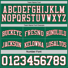 Load image into Gallery viewer, Custom Reversible Kelly Green White-Red Double Side Sublimation Basketball Suit Jersey
