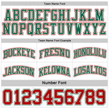 Load image into Gallery viewer, Custom Reversible Kelly Green White-Red Double Side Sublimation Basketball Suit Jersey
