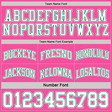 Load image into Gallery viewer, Custom Reversible Kelly Green Pink-White Double Side Sublimation Basketball Suit Jersey
