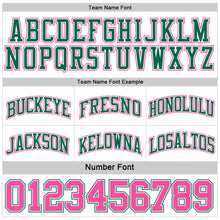 Load image into Gallery viewer, Custom Reversible Kelly Green White-Pink Double Side Sublimation Basketball Suit Jersey
