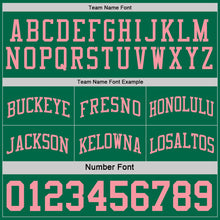 Load image into Gallery viewer, Custom Reversible Kelly Green Medium Pink Double Side Sublimation Basketball Suit Jersey
