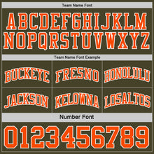 Load image into Gallery viewer, Custom Reversible Olive Orange-White Double Side Salute To Service Sublimation Basketball Suit Jersey
