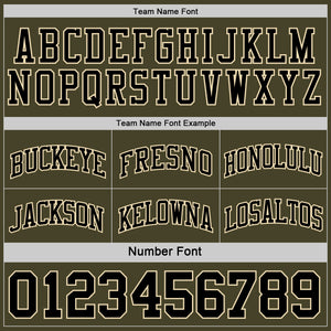 Custom Reversible Olive Black-Cream Double Side Salute To Service Sublimation Basketball Suit Jersey