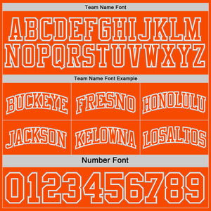Custom Reversible Orange White-Gray Double Side Sublimation Basketball Suit Jersey