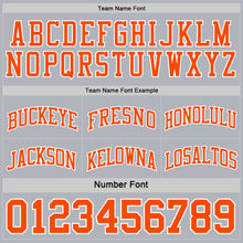 Load image into Gallery viewer, Custom Reversible Orange White-Gray Double Side Sublimation Basketball Suit Jersey
