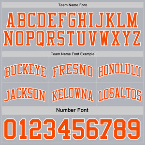 Custom Reversible Orange White-Gray Double Side Sublimation Basketball Suit Jersey
