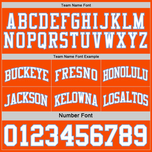 Custom Reversible Orange White-Light Blue Double Side Sublimation Basketball Suit Jersey