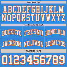 Load image into Gallery viewer, Custom Reversible Orange White-Powder Blue Double Side Sublimation Basketball Suit Jersey
