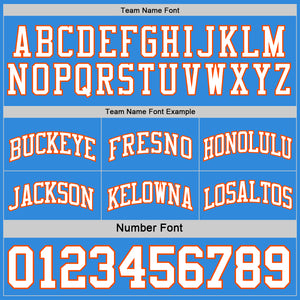 Custom Reversible Orange White-Powder Blue Double Side Sublimation Basketball Suit Jersey