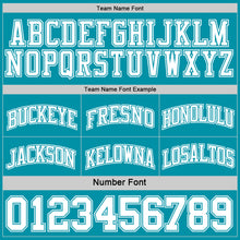 Load image into Gallery viewer, Custom Reversible Teal White Double Side Sublimation Basketball Suit Jersey
