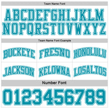 Load image into Gallery viewer, Custom Reversible Teal White Double Side Sublimation Basketball Suit Jersey

