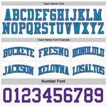 Load image into Gallery viewer, Custom Reversible Teal Purple-White Double Side Sublimation Basketball Suit Jersey
