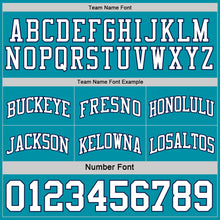 Load image into Gallery viewer, Custom Reversible Teal White-Navy Double Side Sublimation Basketball Suit Jersey
