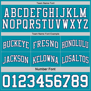 Custom Reversible Teal White-Navy Double Side Sublimation Basketball Suit Jersey